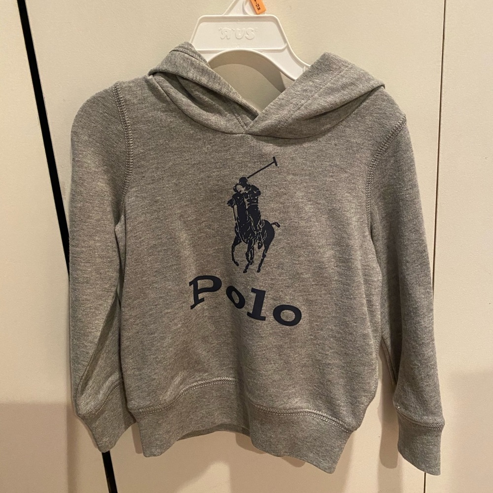 Ralph Lauren Hoodie, Gray, 3T 2-3 year old